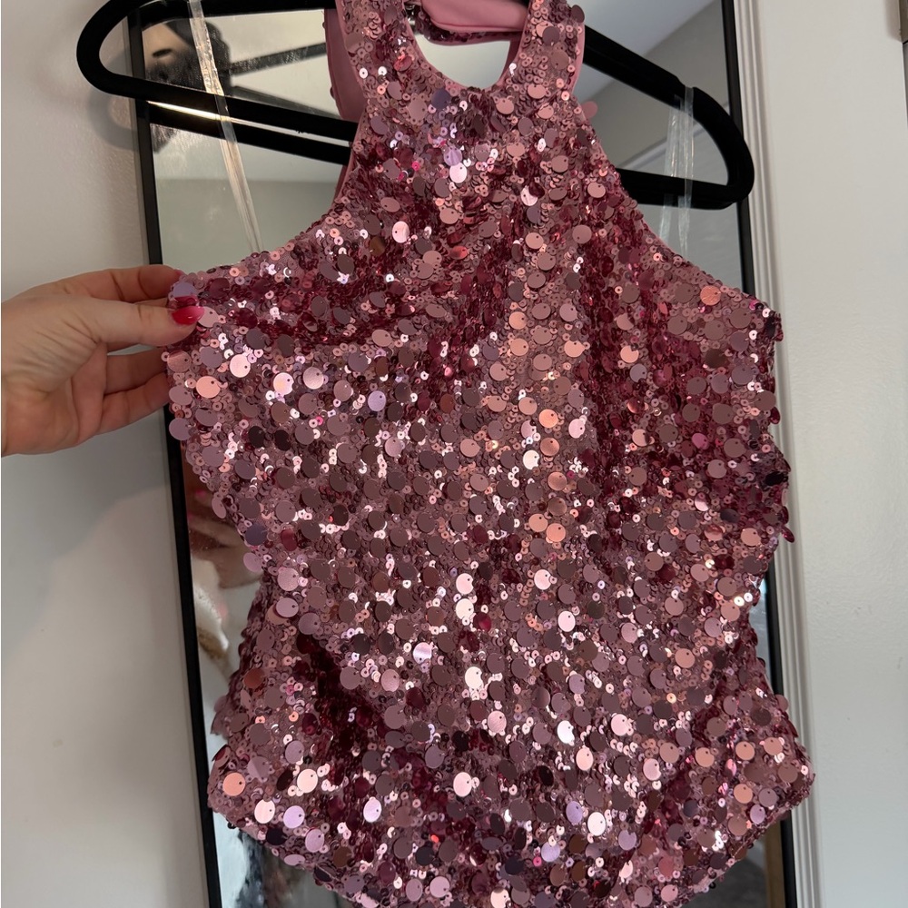 Fashion Nova Pink Sequin Glam Top